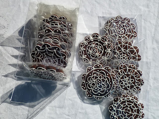 wrapped highly decorated dark-chocolate tea biscuits/cookies