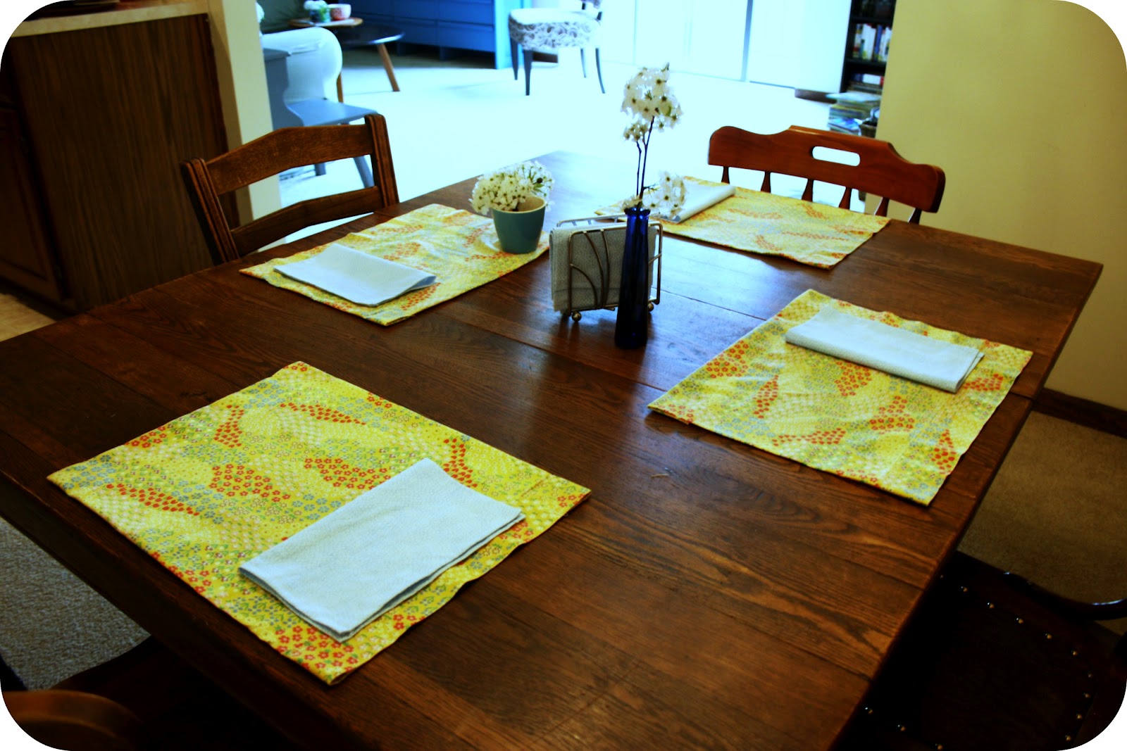 aimee bee DIY placemats + cloth napkins