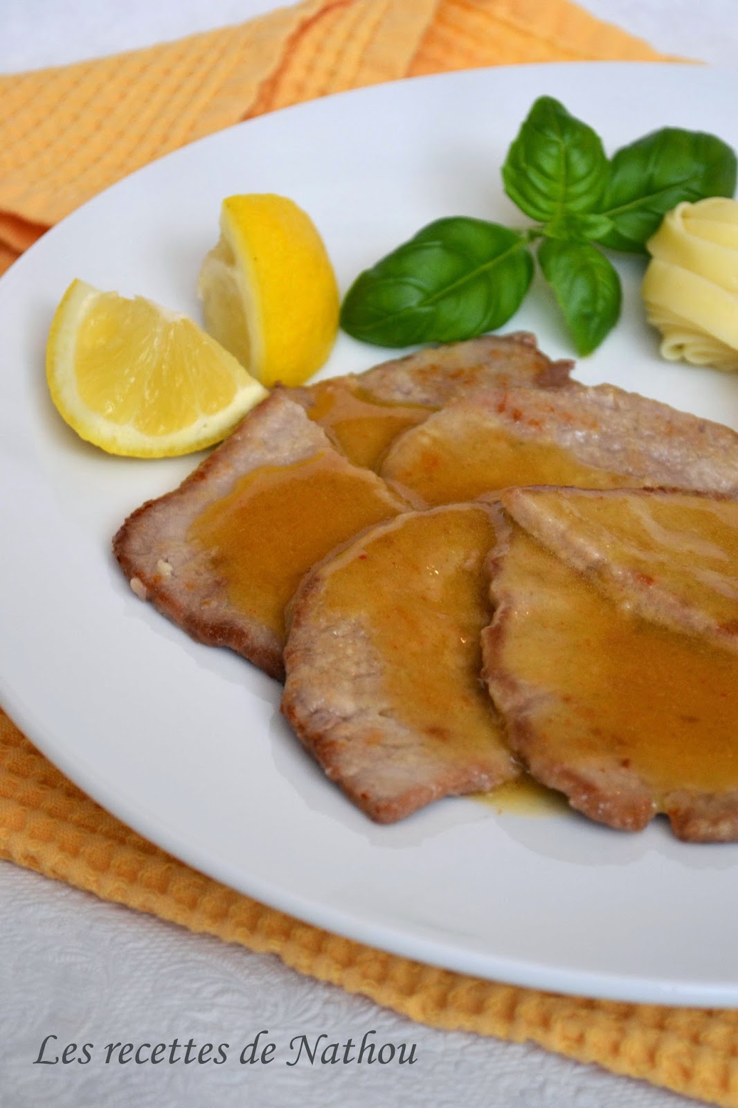 Ma cuisine au fil de mes idées...: Escalopes de veau au citron