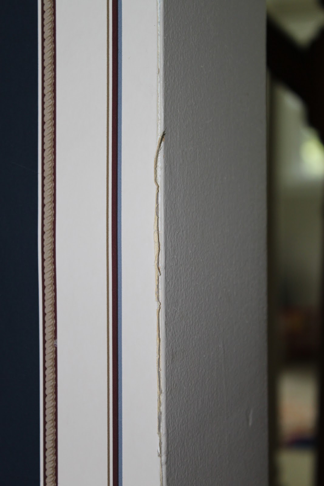 Green Street Before and After Painting Over Wallpaper