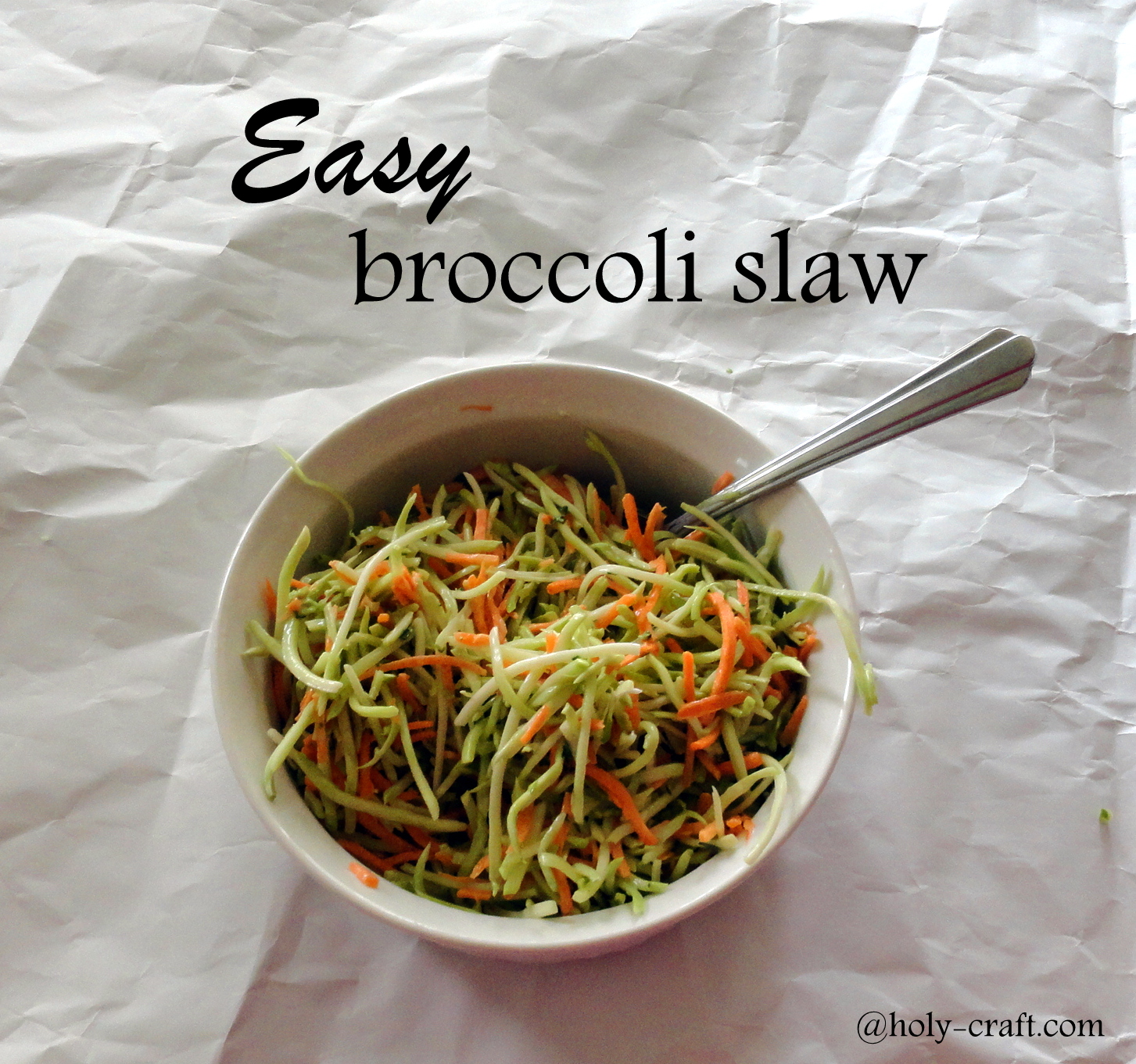 Easy homemade broccoli slaw recipe Rachel Teodoro