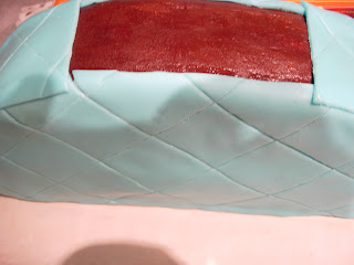 Tarta fondant bolso proceso