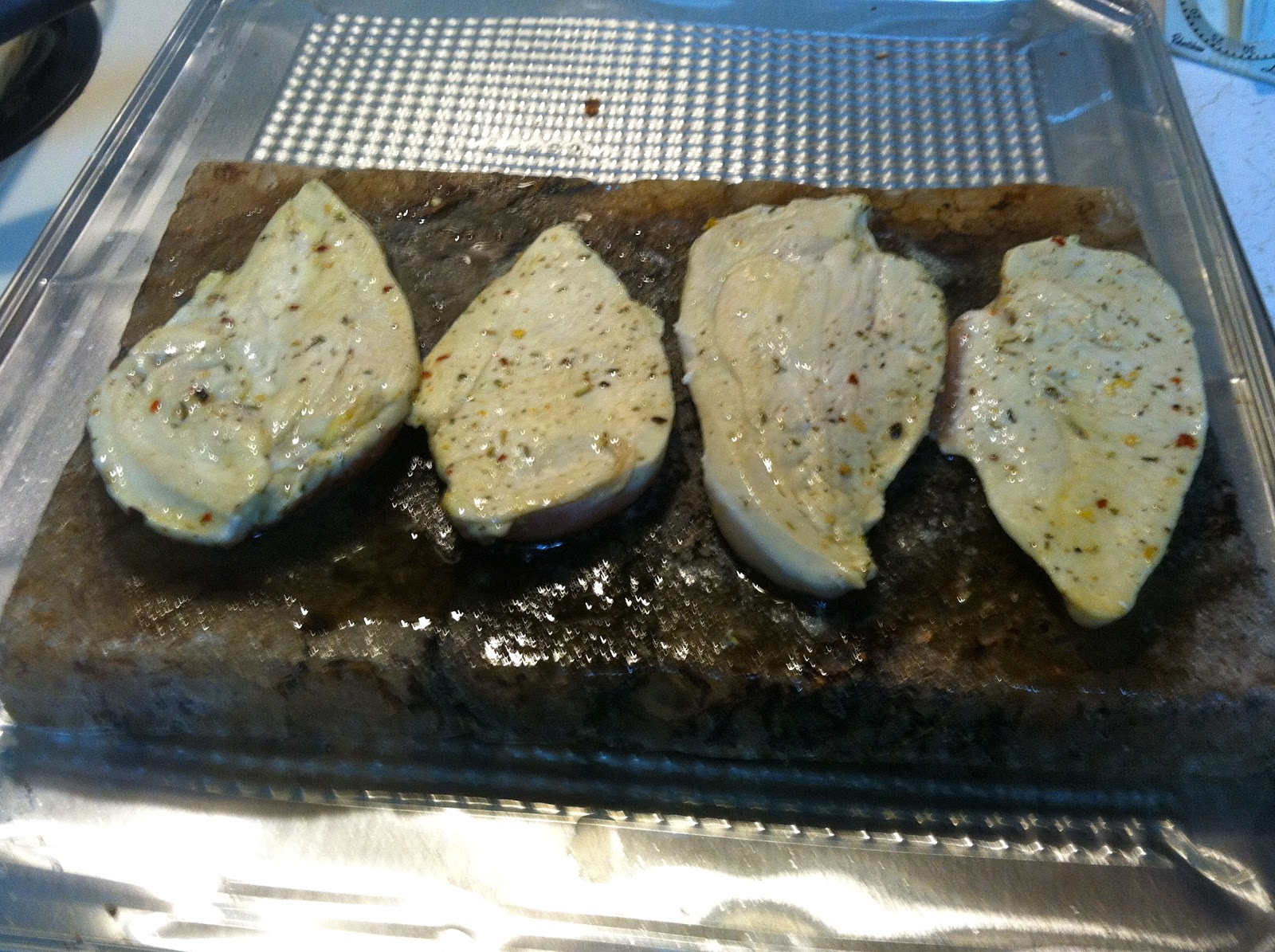 The Unlawful Cook Salt Block Chicken and Veggies 2012 Yea I like it