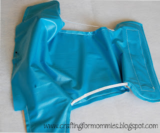 Diaper after tacking elastic