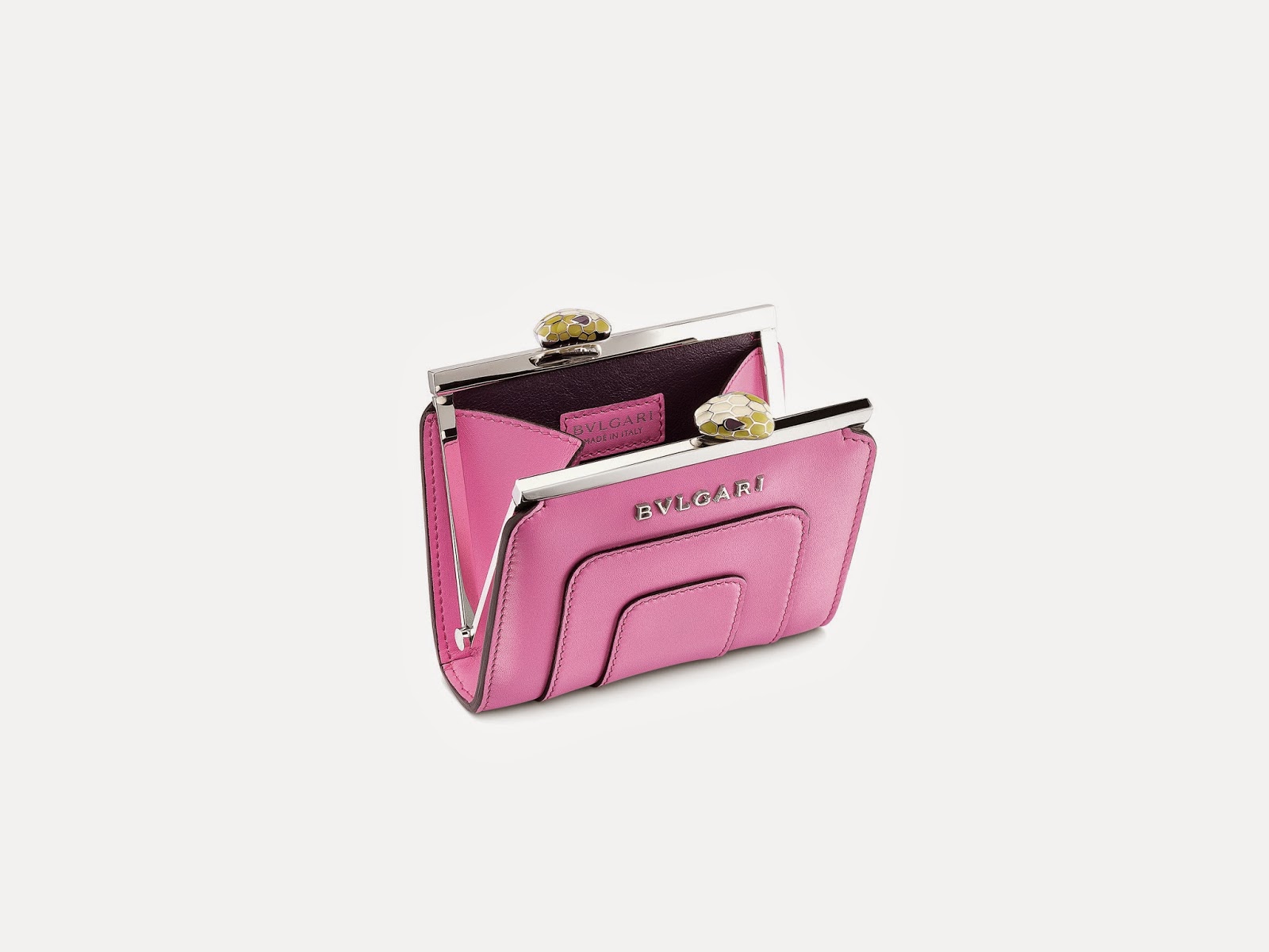 Serpenti Forever Pink Galuchat Bag with Malachite Eyes - Handbags