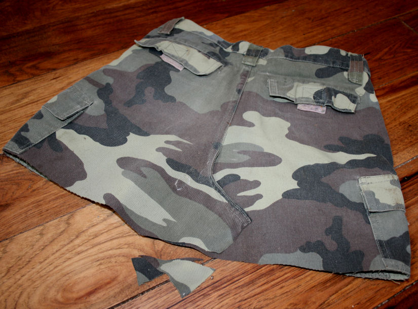 The Öko Box DIY Camo Shorts made into Camo SKIRT