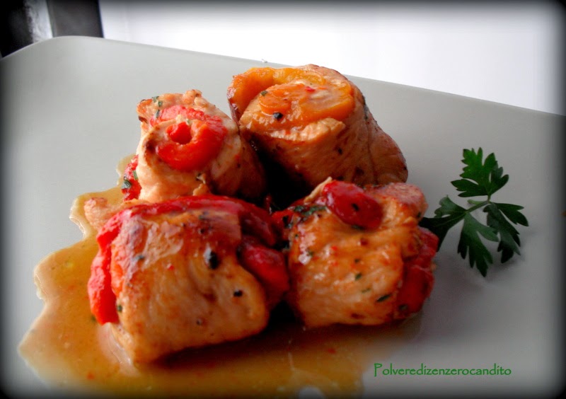 Involtini di tacchino con peperoni 