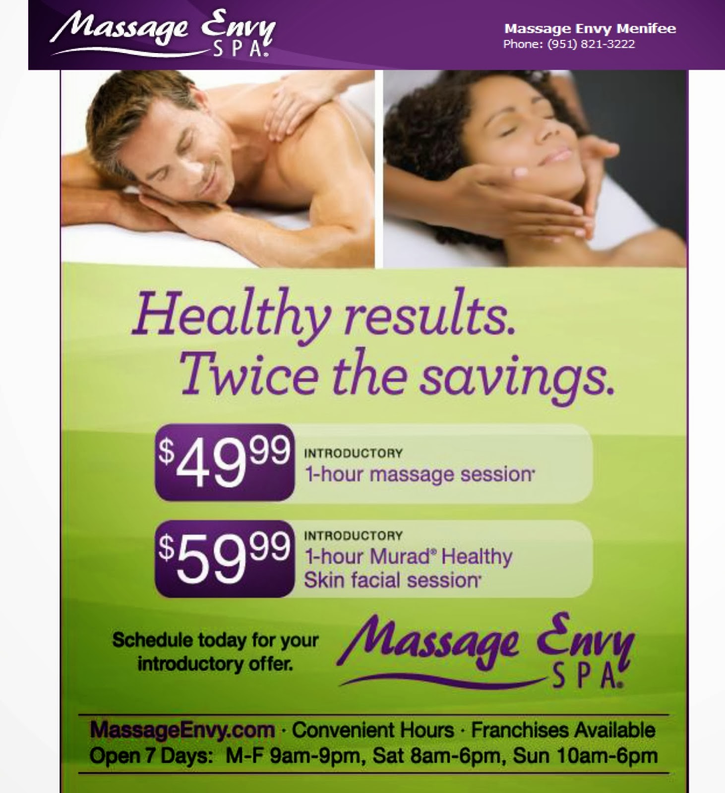 Introductory Offers from Massage Envy.