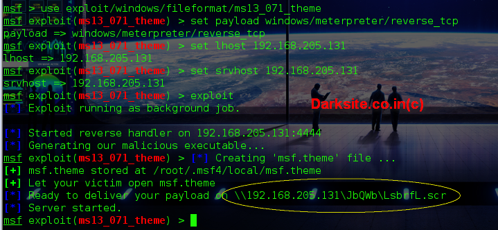 Exploit to hack windows xp system