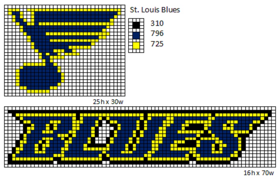 Crochet Fanatic NHL Logos and Name Plates