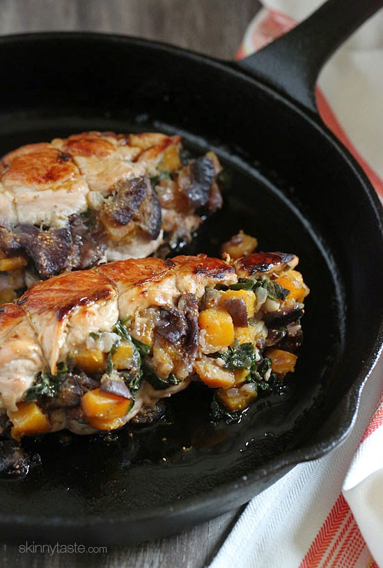 Stuffed Turkey Breasts with Butternut Squash and Figs These stuffed turkey breasts hav wonderful Fall flavors – a meal in one!