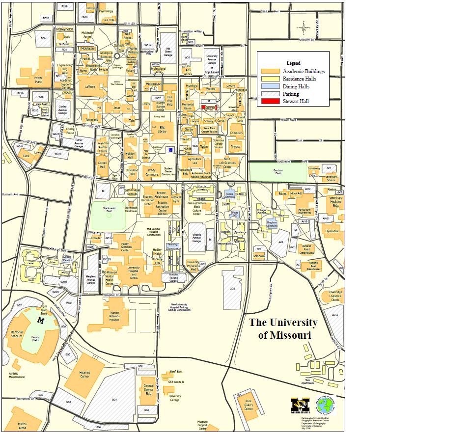 Missouri State University Campus Map Map