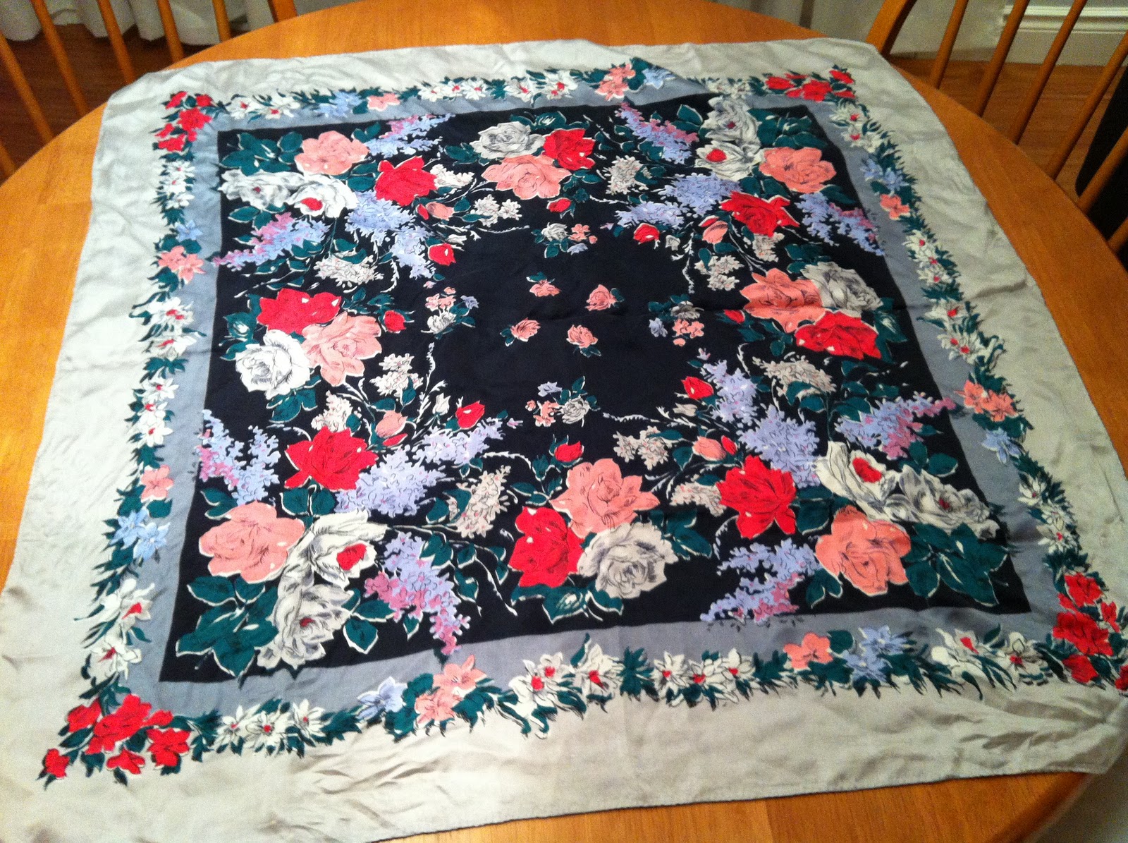 creative space silk scarf pillow case.