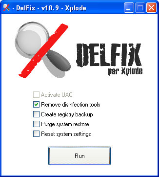 Initial screen DelFix