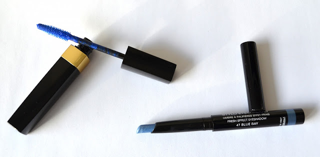Chanel Stylo Eyeshadow 47 Blue Bay, Inimitable Waterproof Mascara 57 Blue Note For Vibrant Blue Eyes This Summer