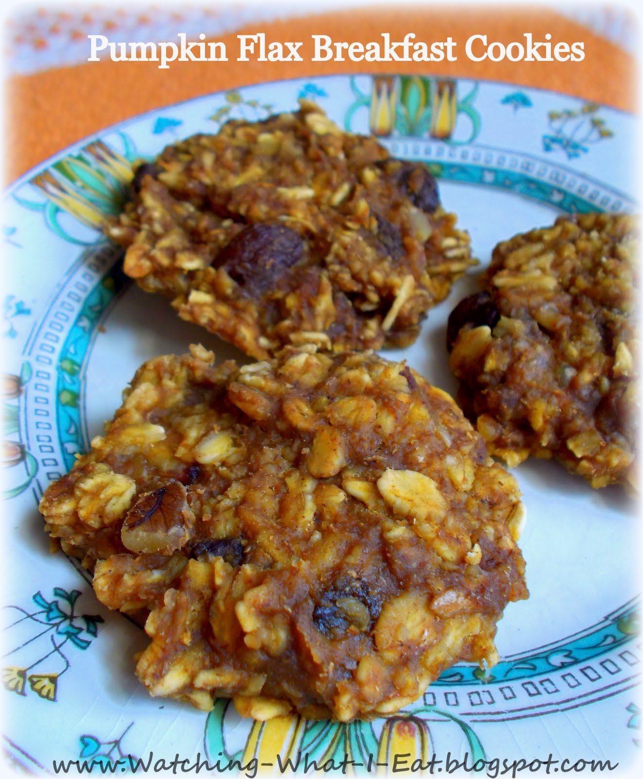 Watching What I Eat Pumpkin Flax Breakfast Cookies Melissa's Version