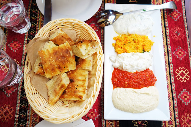 Matee Turkish Restaurant Newtown Mixed Dips Platter