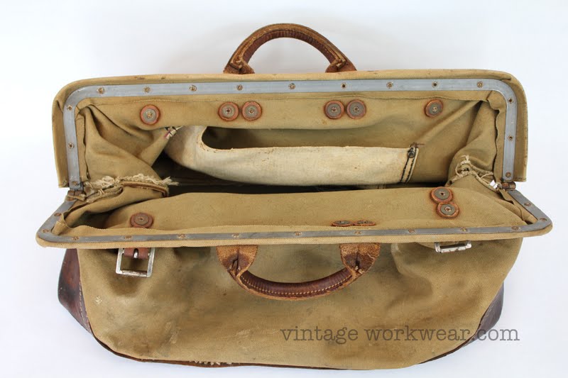 vintage workwear Vintage 1940's1950's BELL SYSTEM Canvas & Leather