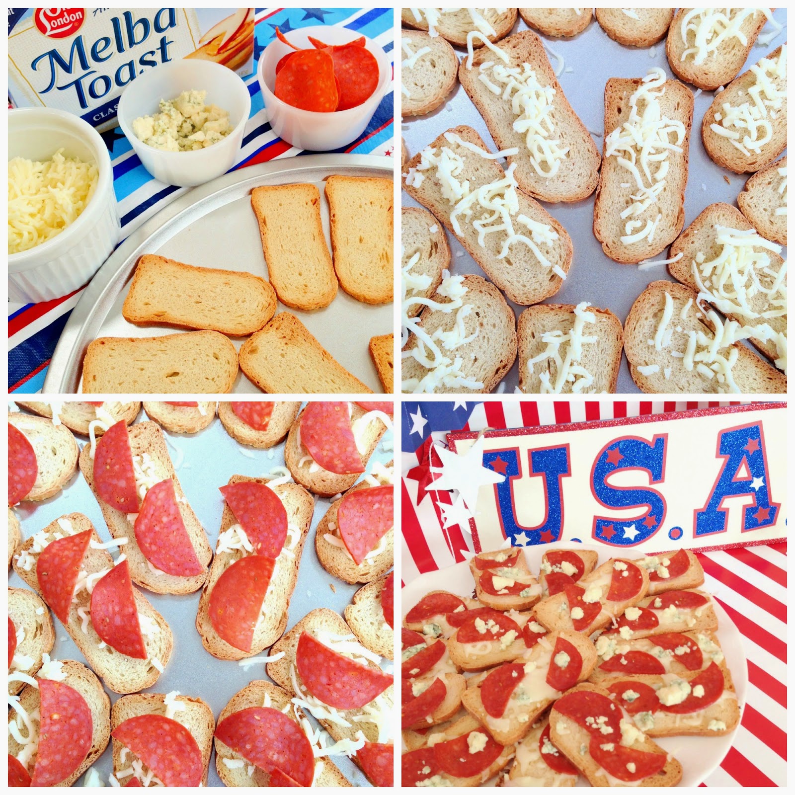 michelle paige blogs 4th of July Melba Toasts Appetizer