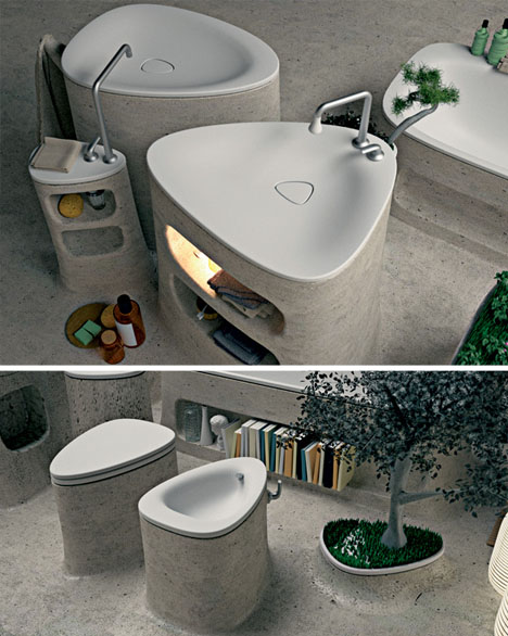 Modernos lavados de baño diseñados por Art-Tic - BonitaDecoración.com