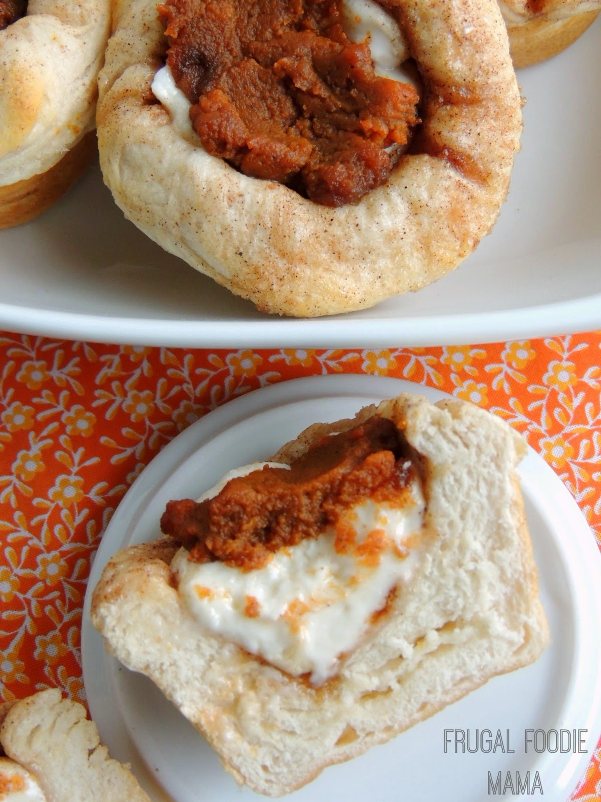 Frugal Foodie Mama Pumpkin Cream Cheese Danish Muffins