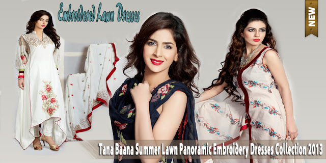 Taana Baana Summer Lawn Panoramic Embroidery Dresses Collection 2013
