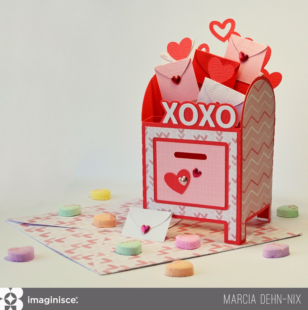 One Scrap at a Time XOXO Mailbox Valentine Box Card Imaginisce
