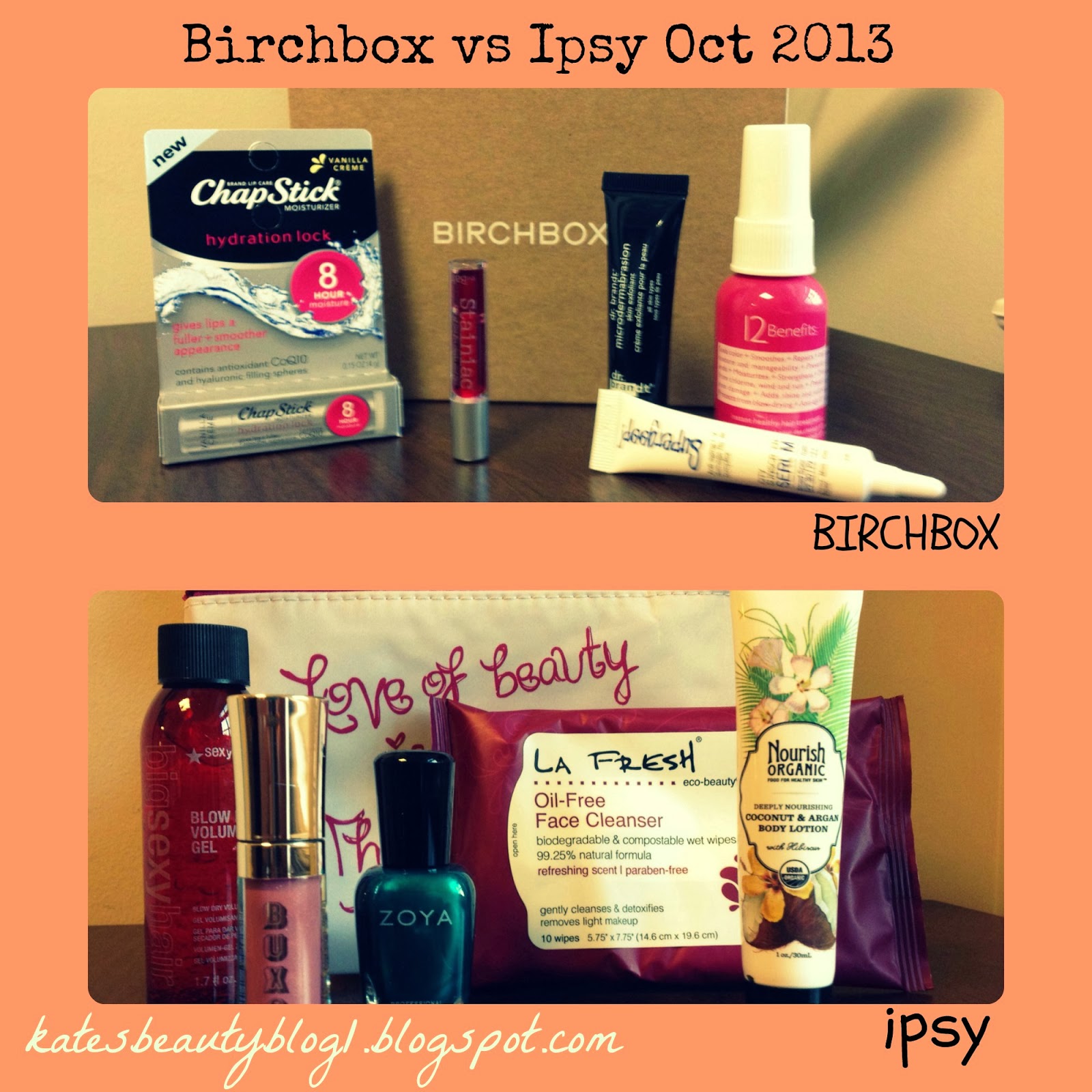 Kate39;s Beauty Blog: Birchbox vs. Ipsy October 2013