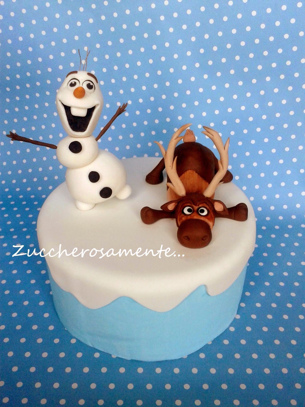 Zuccherosamente: Olaf e Sven direttamente da Frozen.in pasta di  zucchero!