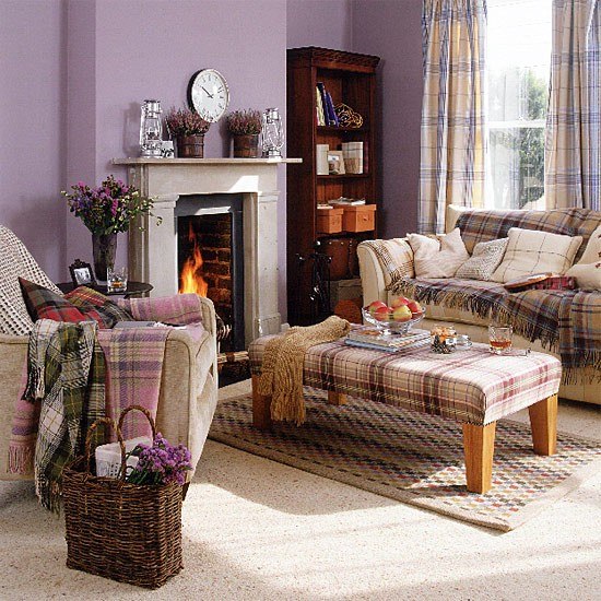 Home decorating in violet color Home Decorating Ideas