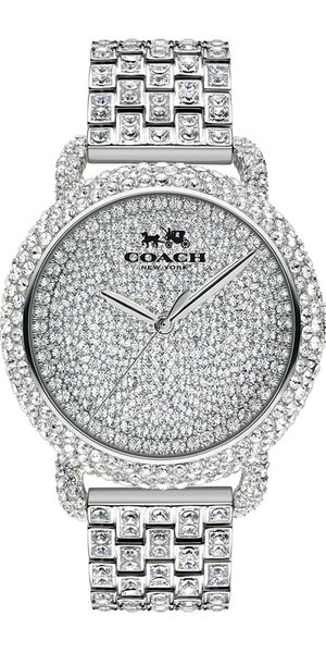 Coach Women's Crystal Accent Stainless Steel Bracelet Watch 36MM