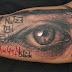 tattoo 3d olho em baixo do braço