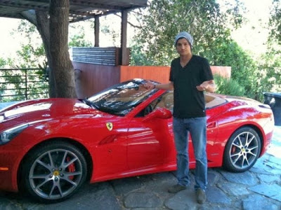 Ashton Kutcher his Ferrari Pictures of Celebrity Cars