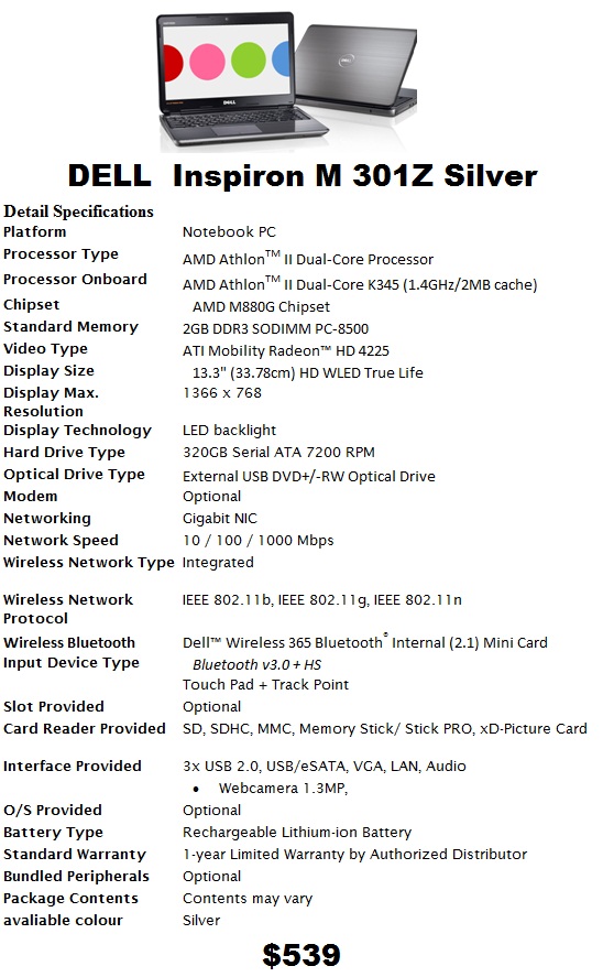dell 301z