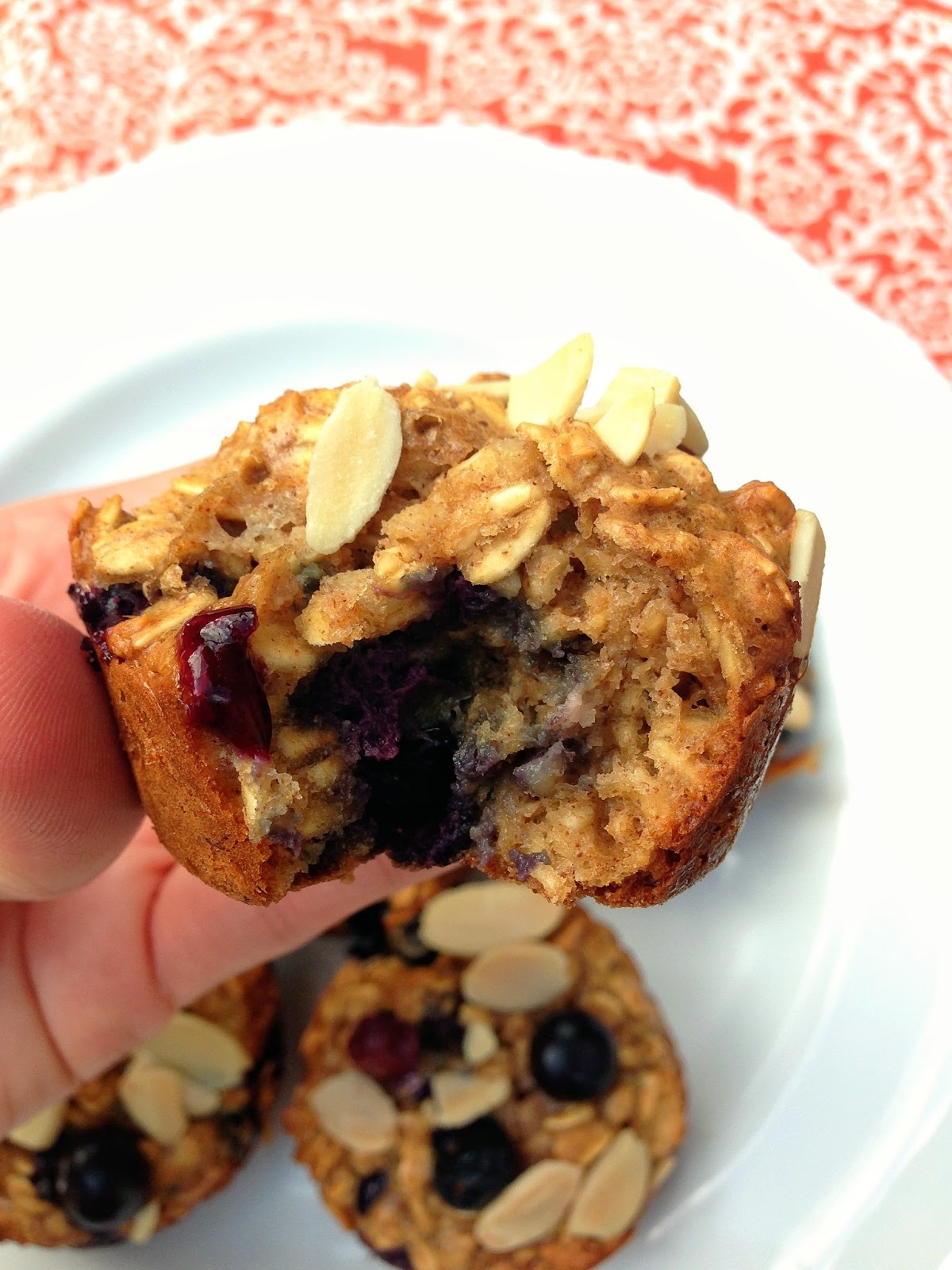 taylor made clean & healthy honey almond blueberry oat protein muffins
