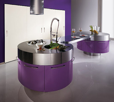 Decoración de cocinas púrpura | Decoración