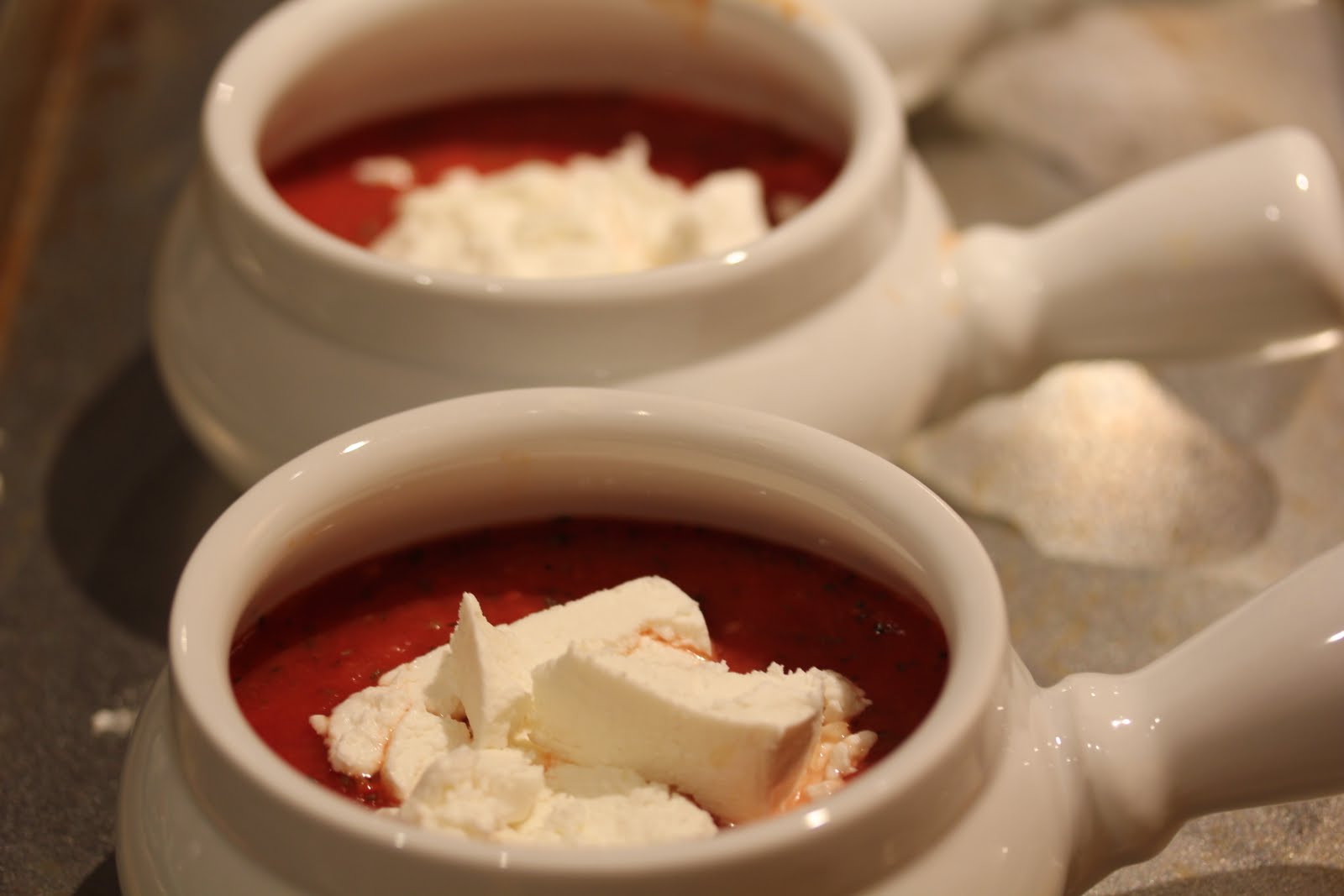 Goat Cheese with Tomato Sauce A Zesty Bite