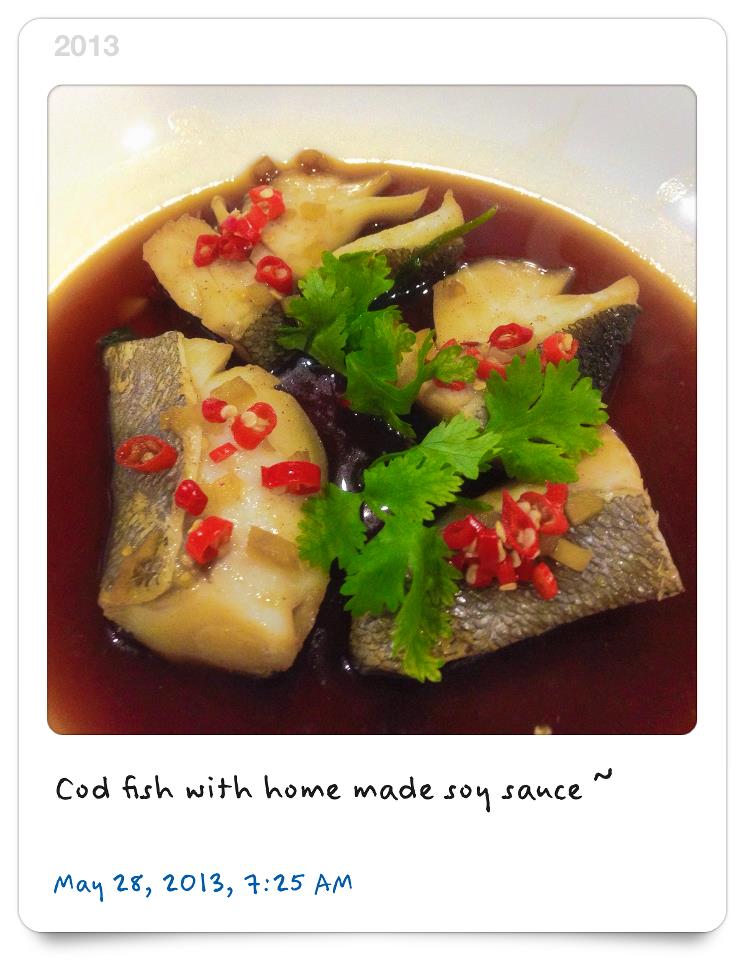 Cod Fish with home made soy sauce Chinese Cooking Style Cash Palace