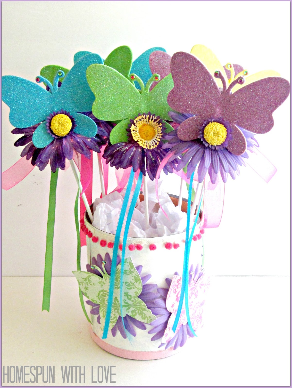 Homespun With Love Make Your Own Butterfly Birthday Wands