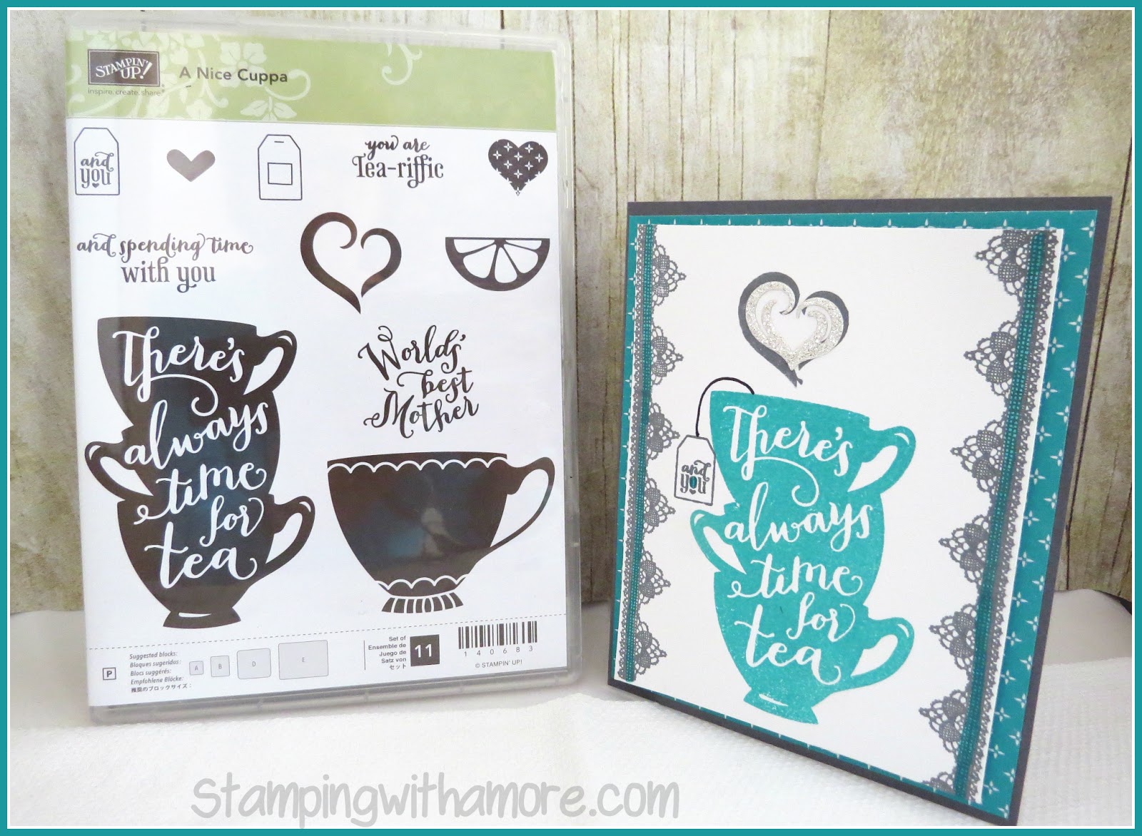 Stampingwithamore Stampin'Up A Nice Cuppa Tea Card