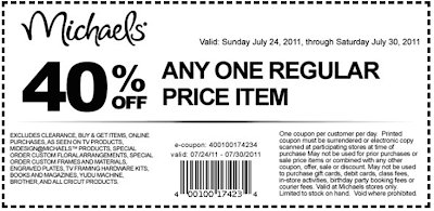 Sweetly Scrapped: Coupons for Michael&rsquo;s Craft Store! Woot! Woot!