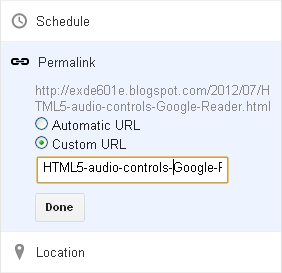 Custom permalinks for Blogger posts now in Blogger in Draft
