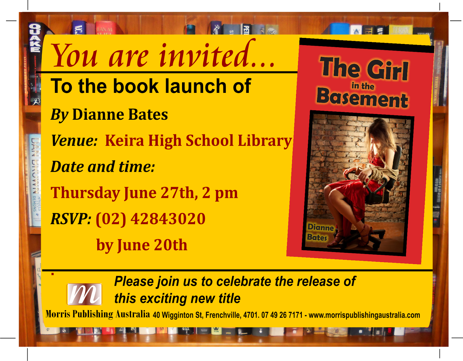 Kids' Book Review Event The Girl in the Basement Book Launch