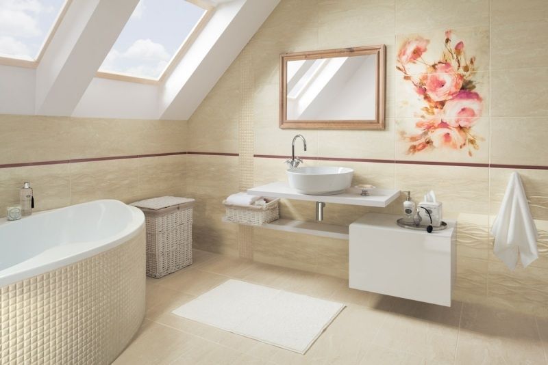 Baño de color rubio beige ~ dikidu.com