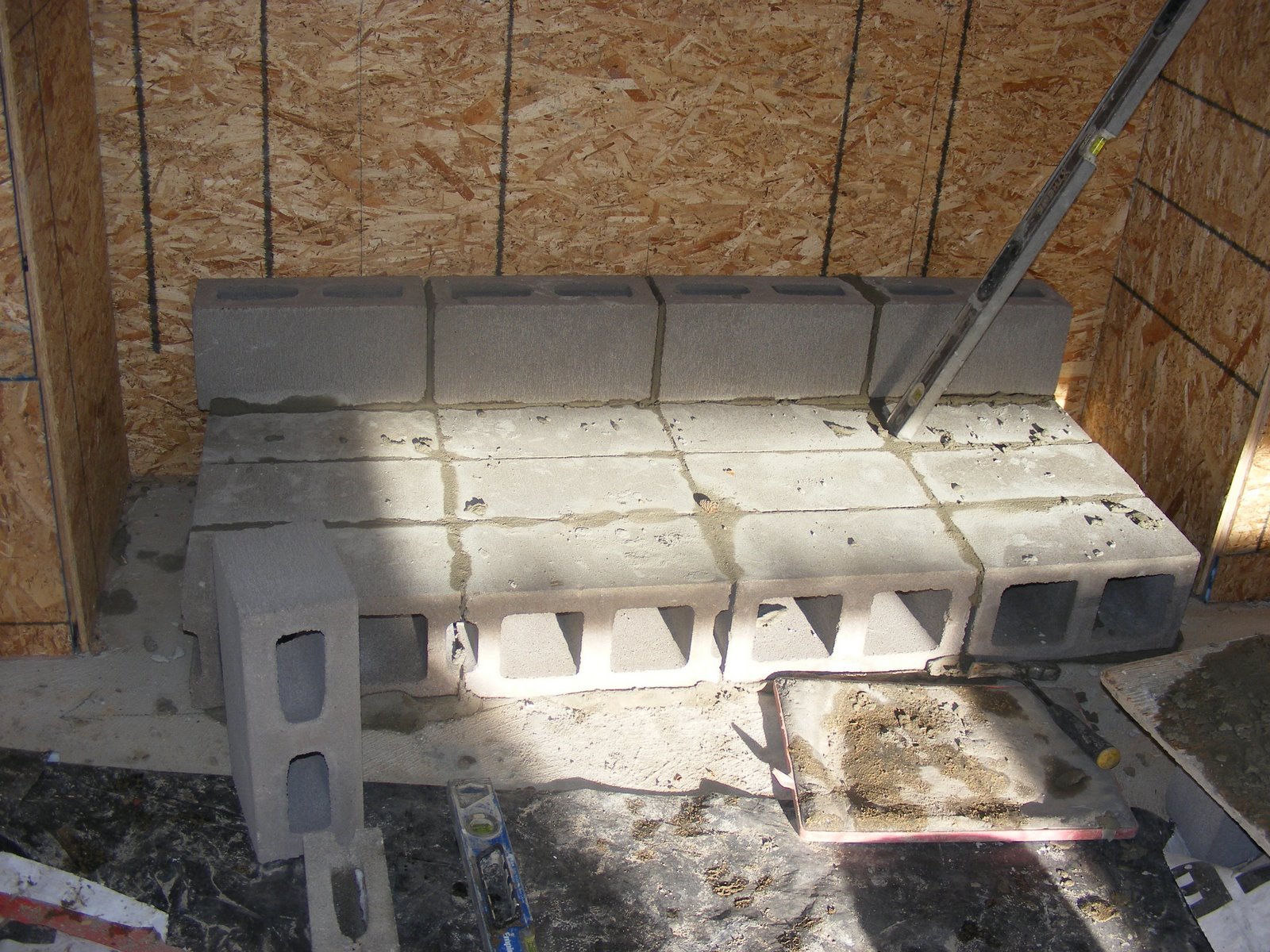 The Fred Breukelmans Masonry Firebox is finished getting there!