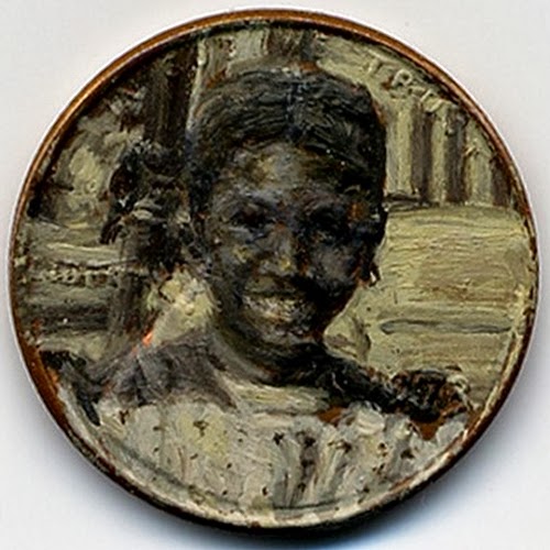 01-Abes-Millennium-1973-Artist-Jacqueline-L-Skaggs-Discarded-Pennies-Oil-Painting-on-Coins-www-designstack-co