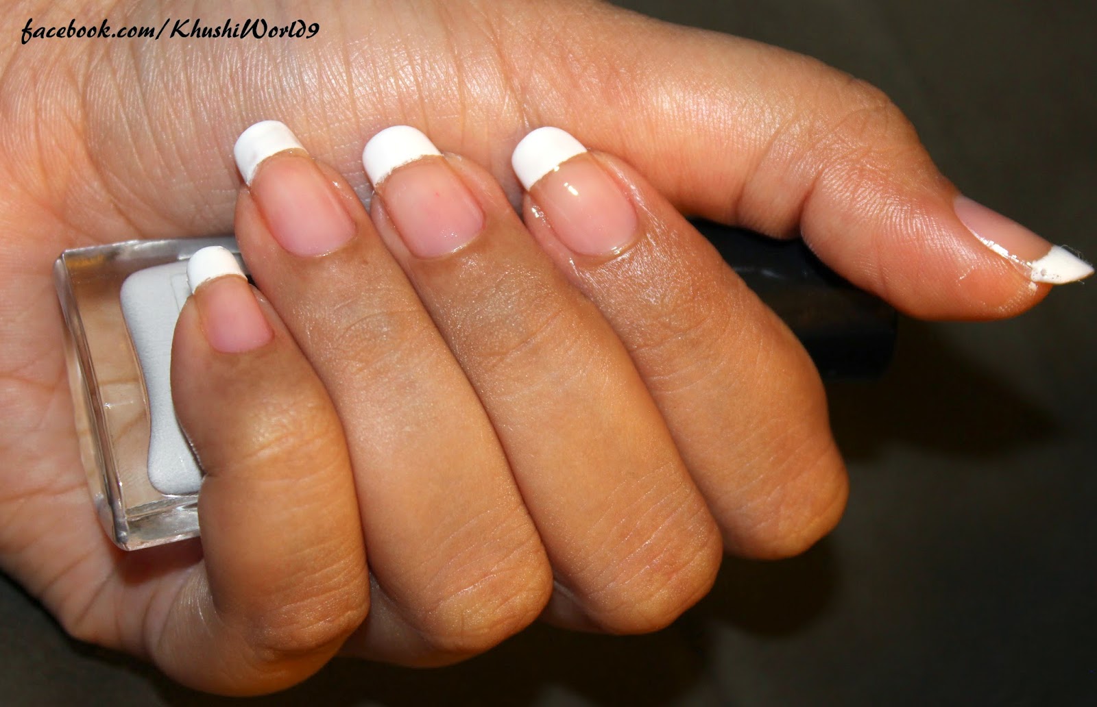 KhushiWorld French Manicure Nail Art