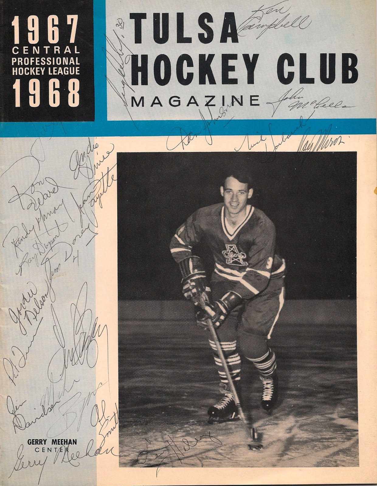 1968-1969 Tulsa Hockey Club Magazine Central Professional League Program