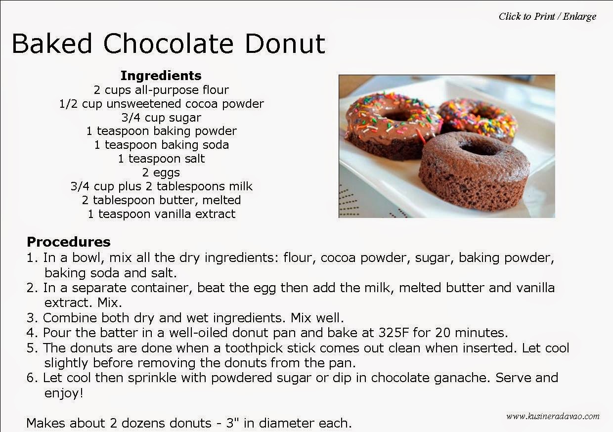 baked chocolate donut recipe kusinera davao baked chocolate donut recipe kusinera davao