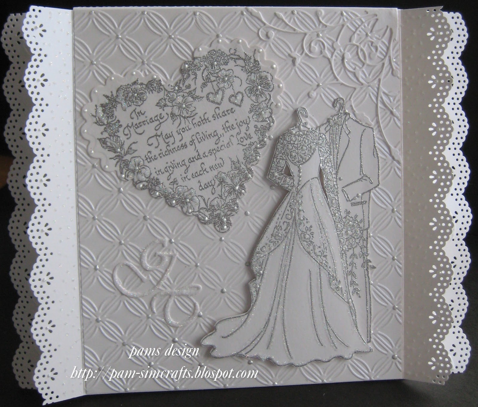 pamscrafts December Wedding Card